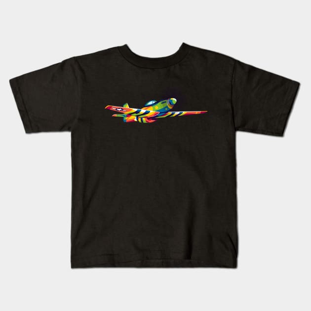 P-51 Mustang Kids T-Shirt by wpaprint